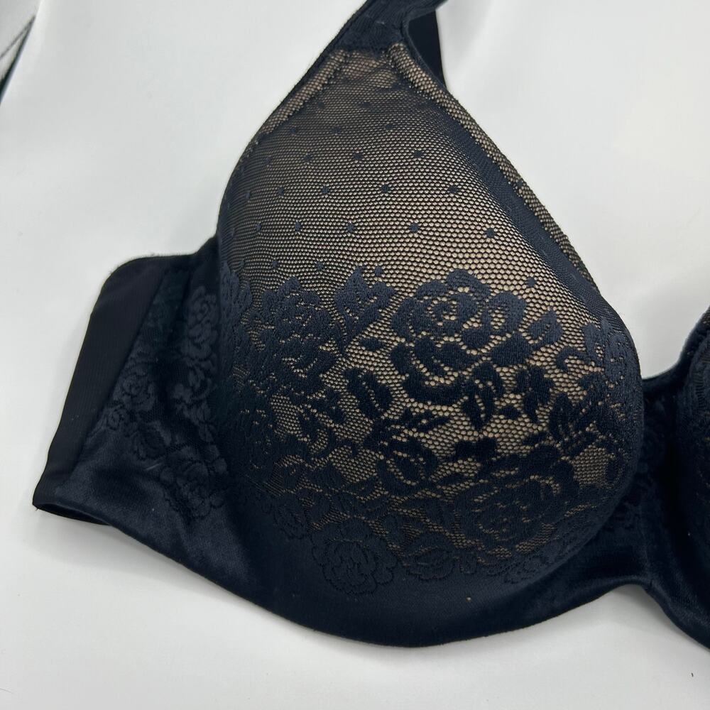 Soma Stunning Support Balconette Bra 38D Black Lace Underwire - Picture 11 of 16